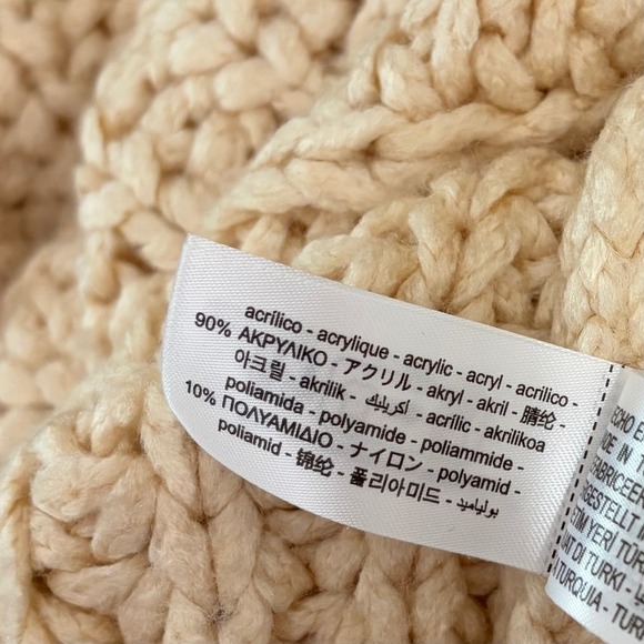 NWT!! ZARA Chunky Knit Cardigan Sweater Solid Ivory Blogger Favorite Small - Picture 14 of 16